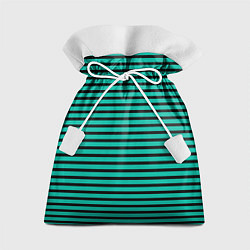 Мешок для подарков Зелёный в чёрную полоску, цвет: 3D-принт