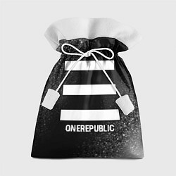 Мешок для подарков OneRepublic glitch на темном фоне, цвет: 3D-принт