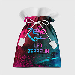Мешок для подарков Led Zeppelin - neon gradient, цвет: 3D-принт