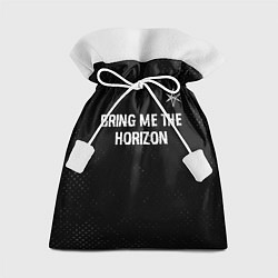 Мешок для подарков Bring Me the Horizon glitch на темном фоне посеред, цвет: 3D-принт