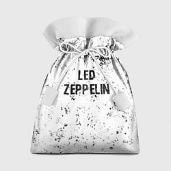 Подарочный мешок Led Zeppelin glitch на светлом фоне посередине
