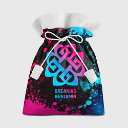Мешок для подарков Breaking Benjamin - neon gradient, цвет: 3D-принт