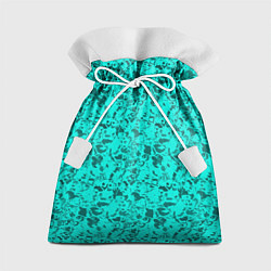 Подарочный мешок Текстура камень цвета морской волны