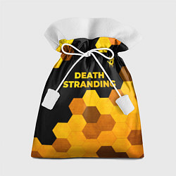 Мешок для подарков Death Stranding - gold gradient посередине, цвет: 3D-принт