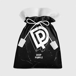 Мешок для подарков Deep Purple glitch на темном фоне, цвет: 3D-принт
