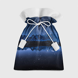 Мешок для подарков Галактическая зимняя ночь в горах, цвет: 3D-принт