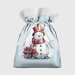 Мешок для подарков New Years cute snowman, цвет: 3D-принт
