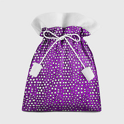 Мешок для подарков Белые пузырьки на фиолетовом фоне, цвет: 3D-принт