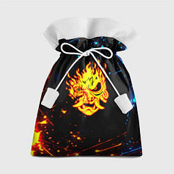 Мешок для подарков Самурай киберпанк лого, цвет: 3D-принт