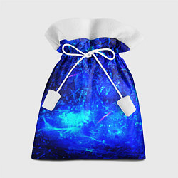 Мешок для подарков Синий лёд и снежинки, цвет: 3D-принт