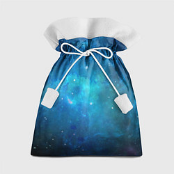 Мешок для подарков Голубой космос, цвет: 3D-принт