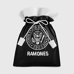 Мешок для подарков Ramones glitch на темном фоне, цвет: 3D-принт