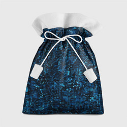 Мешок для подарков Синие точки на чёрном фоне, цвет: 3D-принт