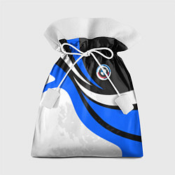 Мешок для подарков BMW - синяя абстракция, цвет: 3D-принт