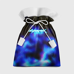 Мешок для подарков Cyberpunk 2077 fire, цвет: 3D-принт