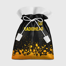 Мешок для подарков Radiohead - gold gradient посередине, цвет: 3D-принт