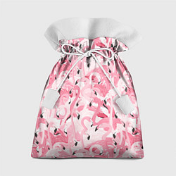 Мешок для подарков Стая розовых фламинго, цвет: 3D-принт