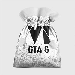 Мешок для подарков GTA 6 glitch на светлом фоне, цвет: 3D-принт