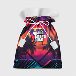 Мешок для подарков GTA 6 аbstract logo, цвет: 3D-принт