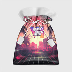 Подарочный мешок GTA 6 retro abstract logo