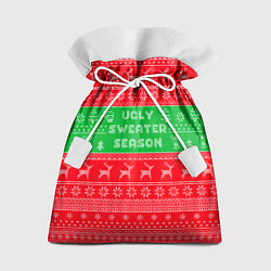 Мешок для подарков Ужасный новогодний свитер, цвет: 3D-принт