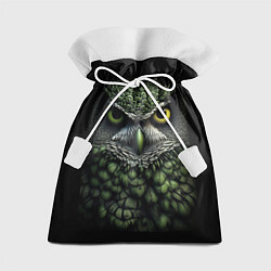 Мешок для подарков Зелено черная сова, цвет: 3D-принт