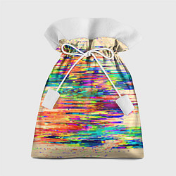 Мешок для подарков Разноцветный глитч, цвет: 3D-принт