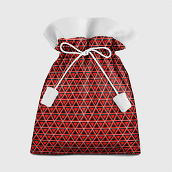 Мешок для подарков Красные и чёрные треугольники, цвет: 3D-принт
