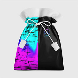 Мешок для подарков Mercedes benz неон текстура, цвет: 3D-принт