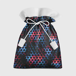 Мешок для подарков Неоновая стальная броня красный и синий, цвет: 3D-принт