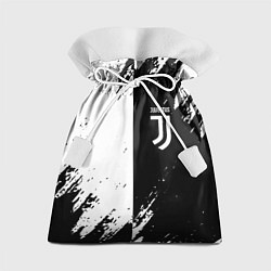 Мешок для подарков Juventus краски чёрнобелые, цвет: 3D-принт