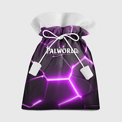 Мешок для подарков Palworld логотип разлом фиолетовых плит, цвет: 3D-принт