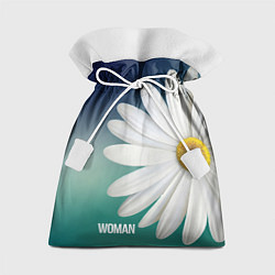 Мешок для подарков Маргаритка на голубом - WOMAN, цвет: 3D-принт
