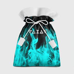 Мешок для подарков Ведьмак лого в огне, цвет: 3D-принт