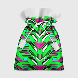 Мешок для подарков Техно броня розово-зелёная, цвет: 3D-принт