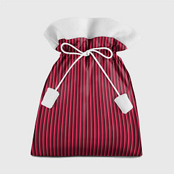 Мешок для подарков Красно-розовый полосатый, цвет: 3D-принт
