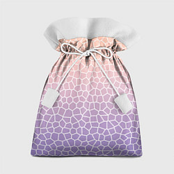 Мешок для подарков Паттерн мозаика светло-сиреневый, цвет: 3D-принт