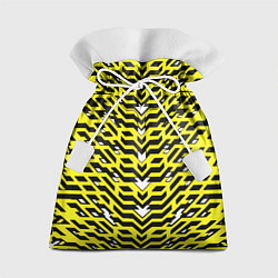 Мешок для подарков Агрессивный жёлтый паттерн, цвет: 3D-принт