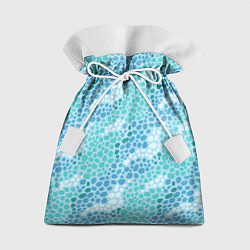 Мешок для подарков Океанские волны из синих и бирюзовых камней, цвет: 3D-принт