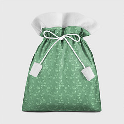 Мешок для подарков Яркий зеленый однотонный цветочный узор, цвет: 3D-принт