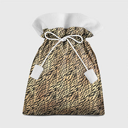 Мешок для подарков Имитация шкура светло-коричневый, цвет: 3D-принт