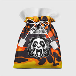 Мешок для подарков Five Finger Death Punch рок панда и огонь, цвет: 3D-принт