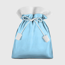 Мешок для подарков Светлый голубой в белую полоску, цвет: 3D-принт