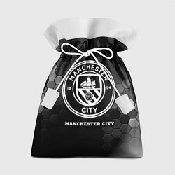 Мешок для подарков Manchester City sport на темном фоне, цвет: 3D-принт