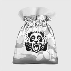 Подарочный мешок Children of Bodom рок панда на светлом фоне