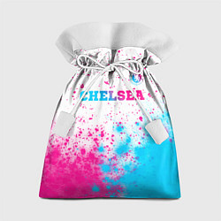 Мешок для подарков Chelsea neon gradient style посередине, цвет: 3D-принт