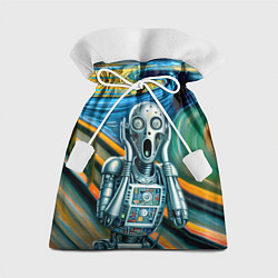 Мешок для подарков Робот кричит на картине Эдварда Мунка, цвет: 3D-принт