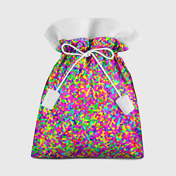 Мешок для подарков Паттерн разноцветная мелкая мозаика, цвет: 3D-принт