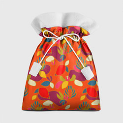 Мешок для подарков Яркие ягодки-листочки, цвет: 3D-принт