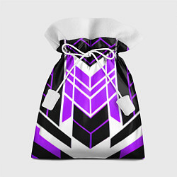 Мешок для подарков Purple and black stripes on a white background, цвет: 3D-принт